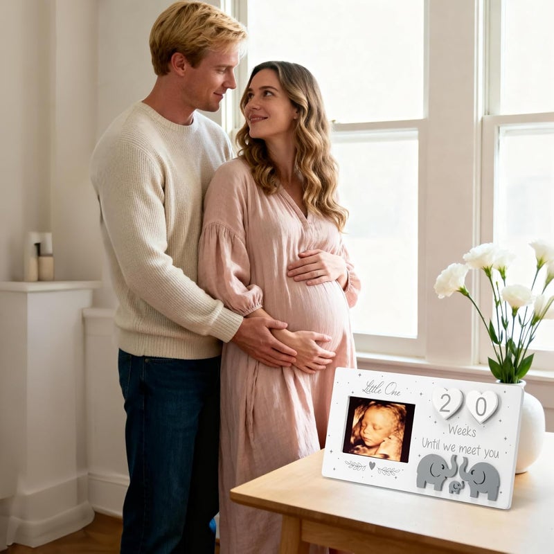 Edenseelake Sonogram Picture Frame with Countdown Weeks, 3x4 Ultrasound Picture Frames for Expecting Parents, Pregnancy Announcement Gender Reveal Party Gift - Image 3